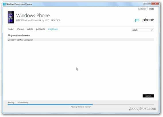 Windows Phone 8 Windows Phone App Inhalte synchronisieren Klingeltöne