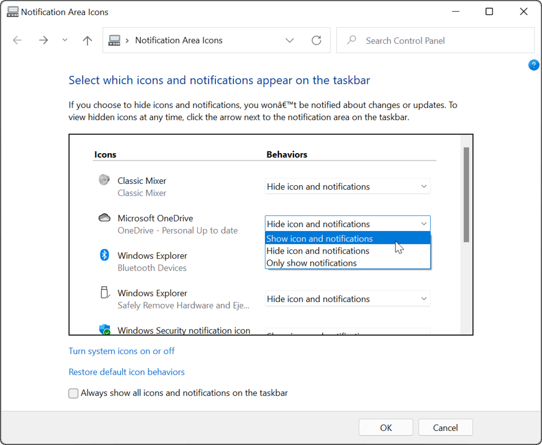 App-Icon-Verhalten Windows 11