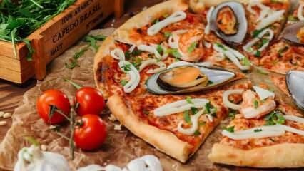 Wie macht man Pizza mit Meeresfrüchten? Rezept für mediterrane Pizza mit Meeresfrüchten zu Hause! Pizza di mare