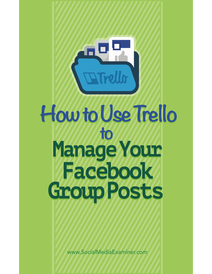 Trello Content Management für Facebook-Gruppenbeiträge
