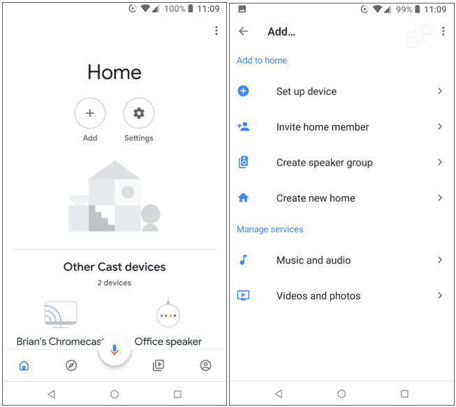 Google Home App Gerät hinzufügen