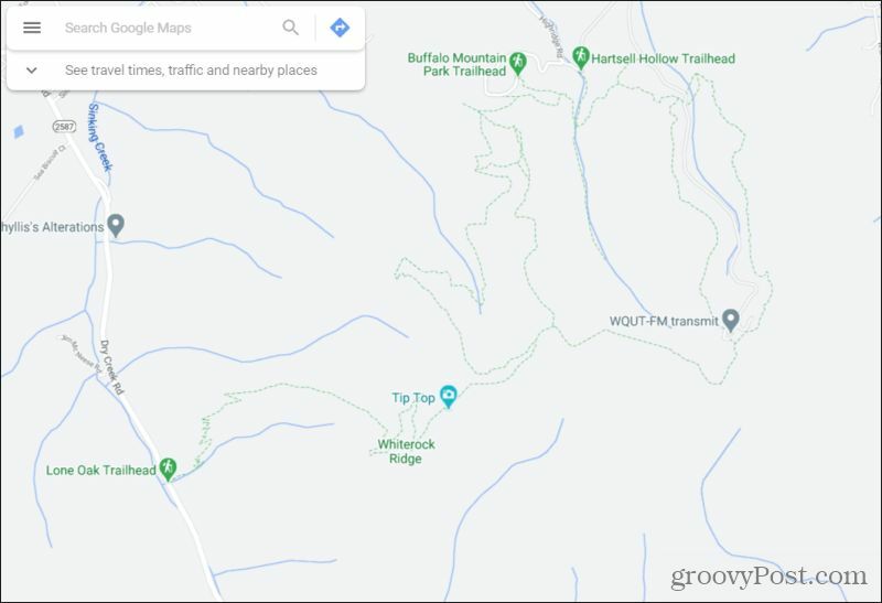 Trails in Google Maps