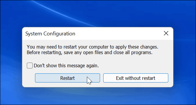 Starten Sie Windows 11 neu