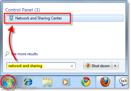 Netzwerk- und Freigabecenter in Windows 7