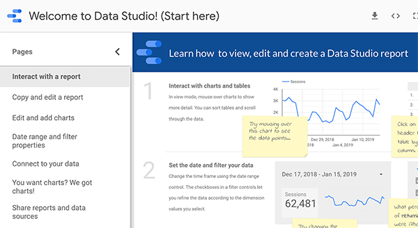 Erste Schritte in Google Data Studio, Tipp 1