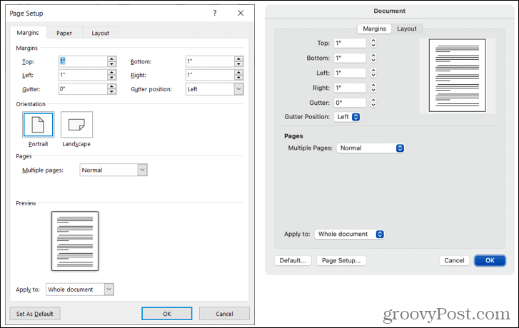 Benutzerdefinierte Ränder in Word unter Windows und Mac