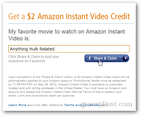 $ 2 Amazon Video Guthaben