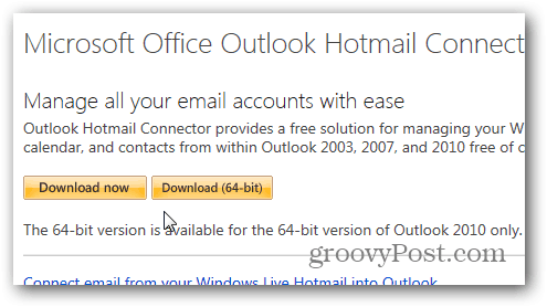 Outlook.com Outlook Hotmail Connector - Herunterladen