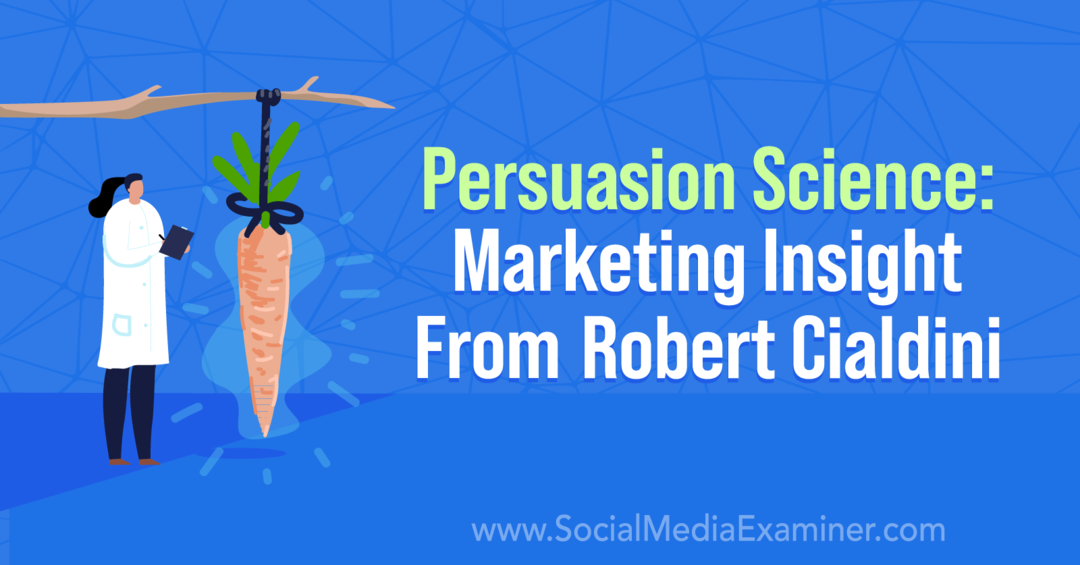 Persuasion Science: Marketing Insight von Robert Cialdini mit Einblicken von Robert Cialdini zum Social Media Marketing Podcast.