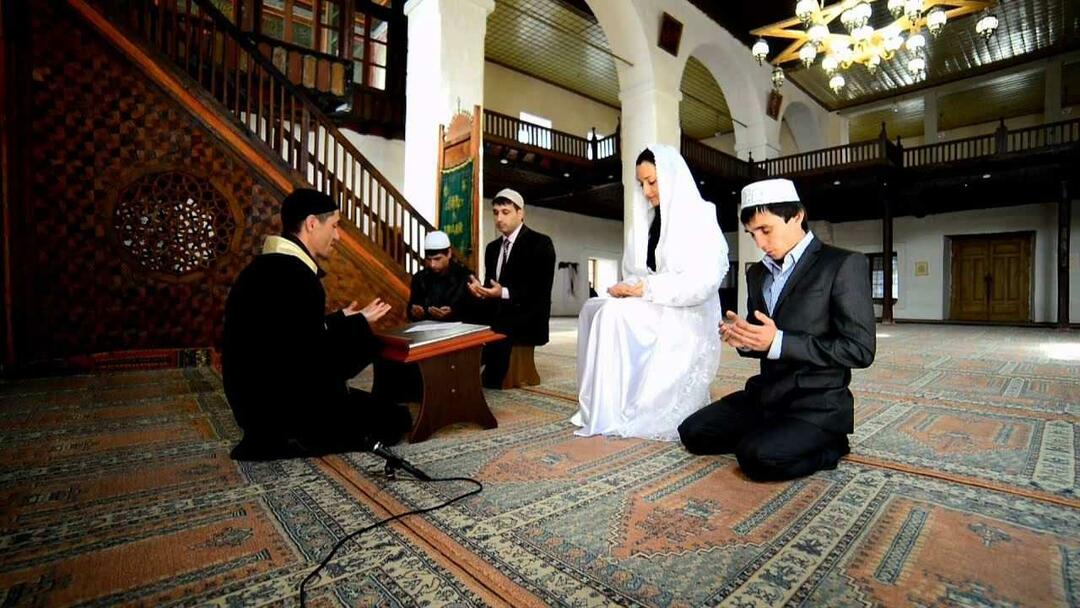 Das Paar, das die Hochzeit des Imams hatte