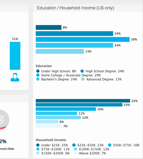 Beispiel für demografische Details des hypr-Influencer-Profils