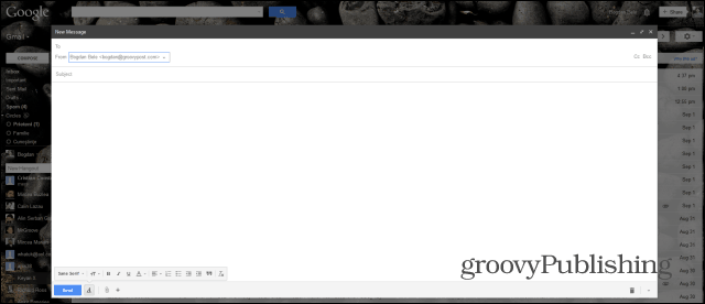 Neues Gmail Compose-Vollbild angewendet