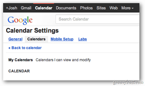 Google Kalendereinstellungen