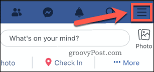 Das Facebook App Menü Symbol