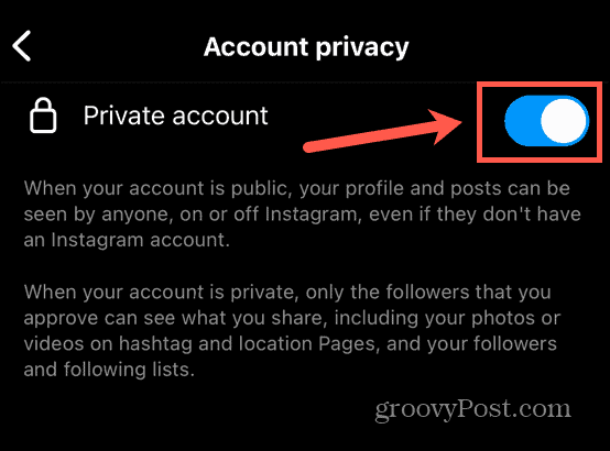 Instagram privat einschalten