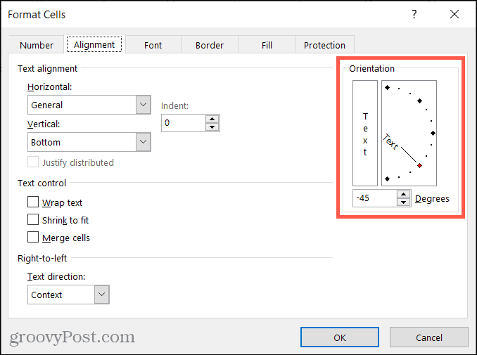 Zellenausrichtung in Excel formatieren