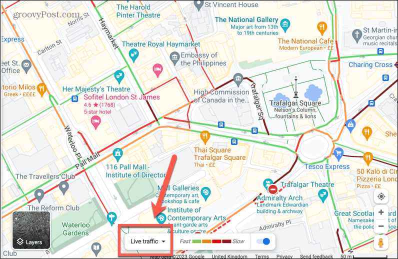 Google Maps Live-Verkehr
