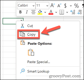 Kopieren von Daten in Excel