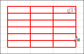 Zeichnen Sie ein Rahmenraster in Excel