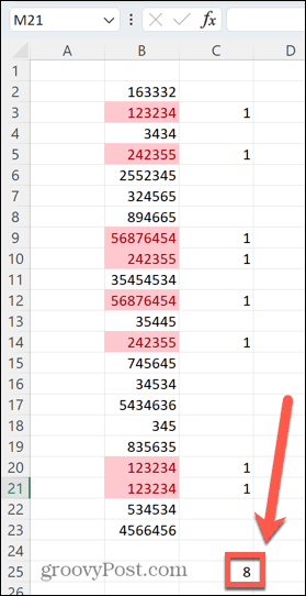 Excel Gesamtzahl Duplikate