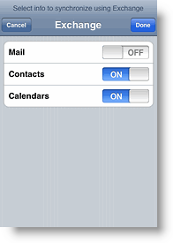 Apple iPhone und iPod Touch Deaktivieren Sie die Mail-Synchronisierung mit ActiveSync Exchange