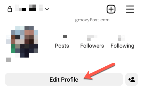 Schaltfläche „Profil bearbeiten“ auf Instagram