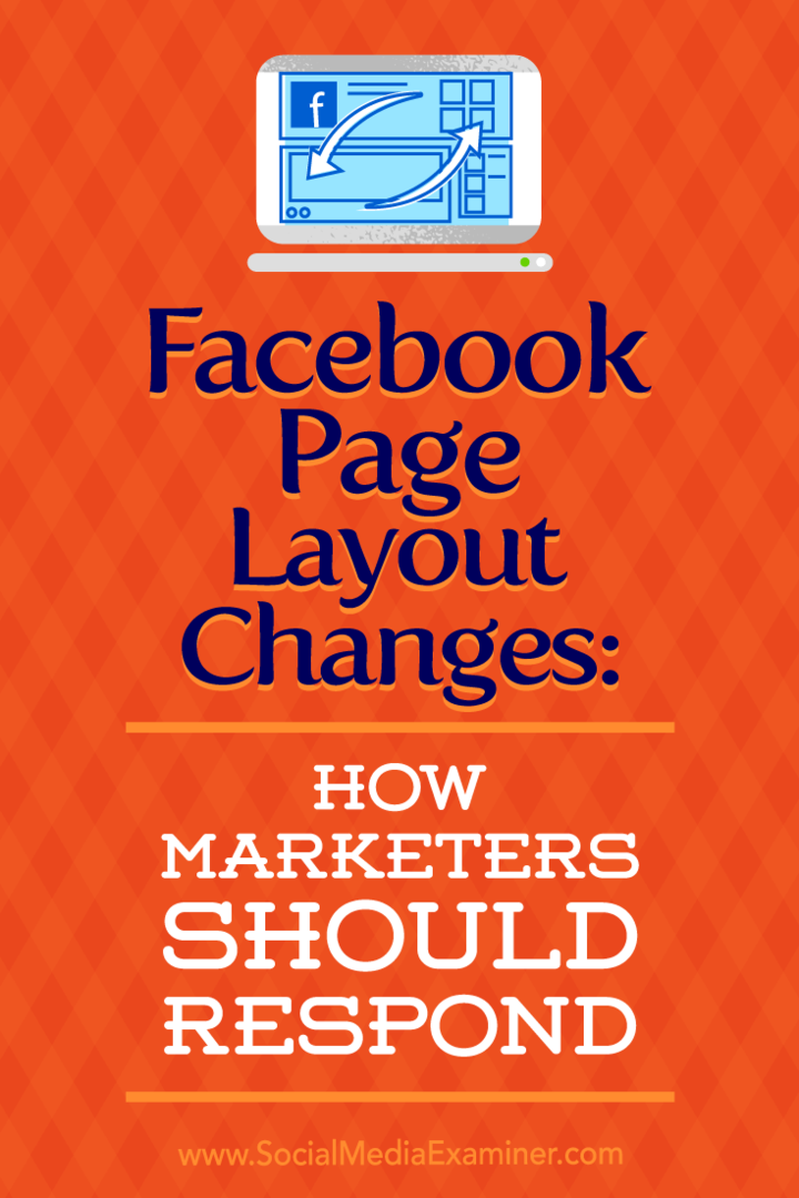 Änderungen des Facebook-Seitenlayouts: Wie Vermarkter auf Kristi Hines im Social Media Examiner reagieren sollten.