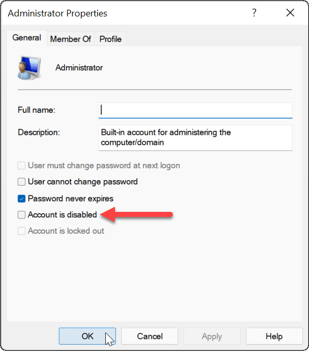 Administratorkonto unter Windows 11 aktivieren