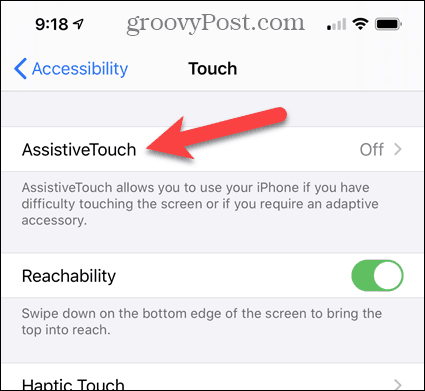 Tippen Sie in den iPhone-Einstellungen auf AssistiveTouch