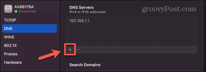 Mac DNS-Server hinzufügen