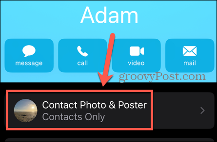 iOS-Kontaktfoto und Poster