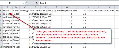 Informationen zur CSV-Datei