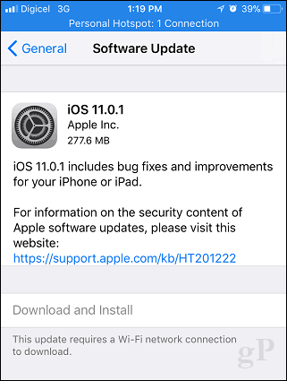 Apple iOS 11.0.1 veröffentlicht und Sie sollten jetzt aktualisieren