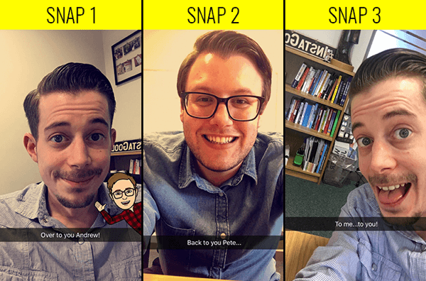 Snapchat ändern Kameramann