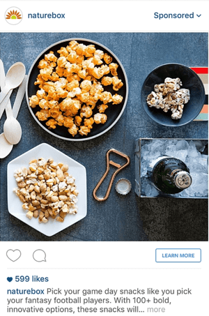 Instagram-Anzeige aus Facebook Beispiel