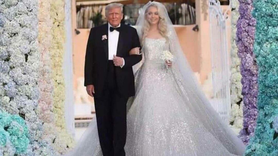 Tiffany Trumps Hochzeitskleid markierte die Hochzeit