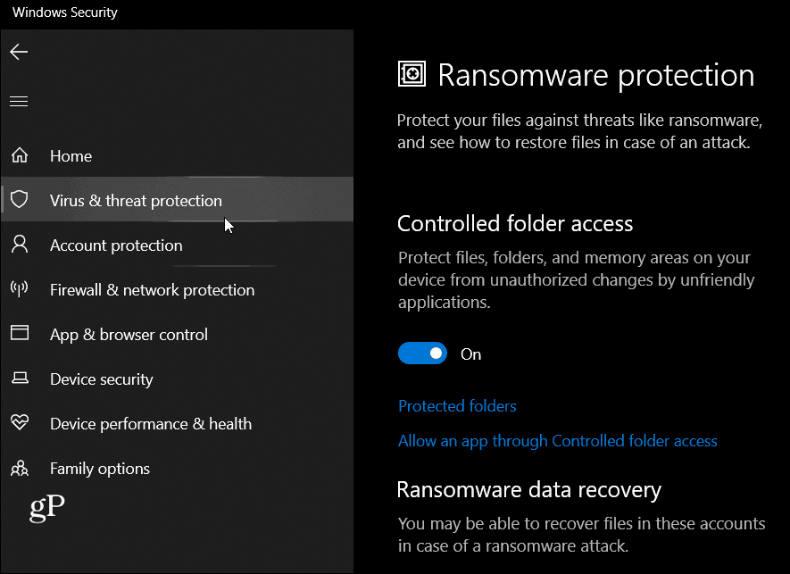 Ransomware-Schutz Windows 10
