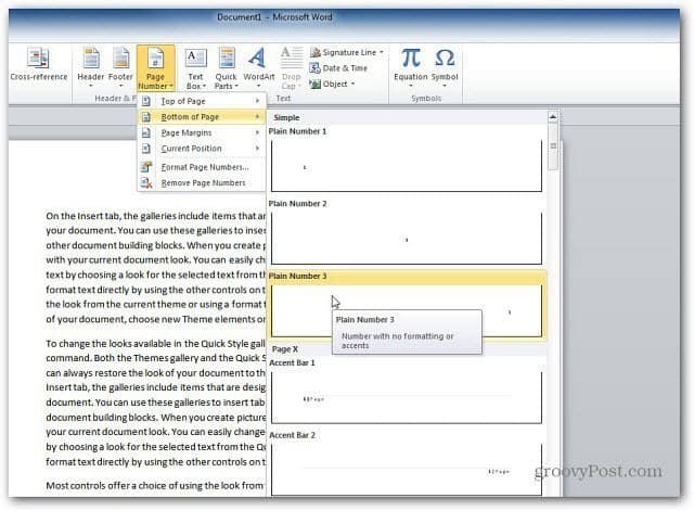 Hinzufügen von Seitenzahlen zu Microsoft Word-Dokumenten