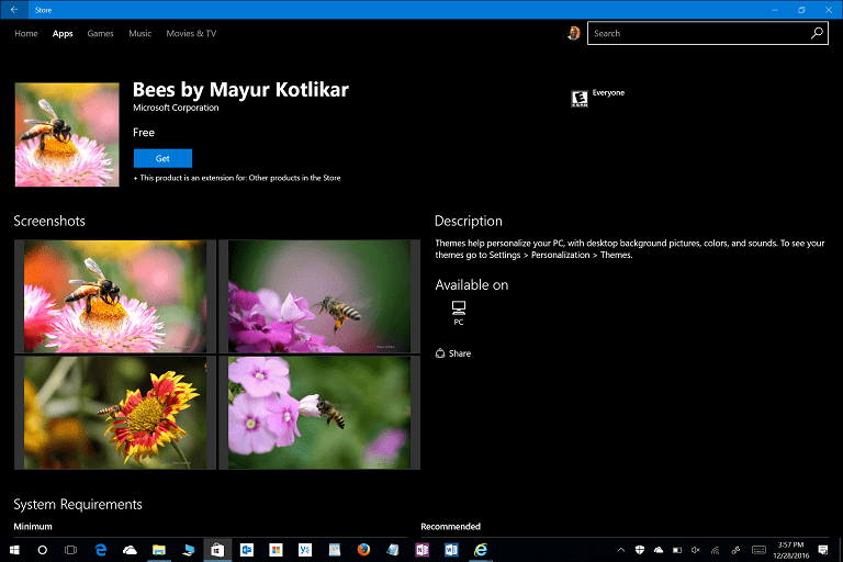 Themen, Windows 10 Creators Update, Personalisierung, Systemsteuerung