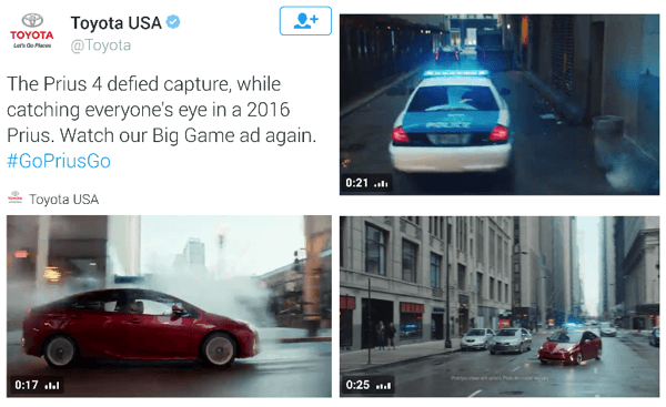 Toyota Twitter Video-Anzeige