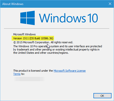Windows 10 Build 1058636