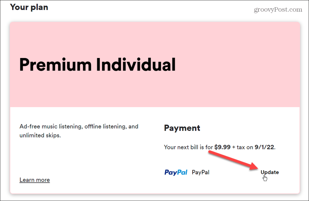 So ändern Sie die Zahlungsmethode bei Spotify