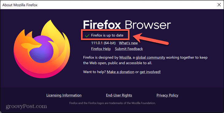 Firefox auf dem neuesten Stand
