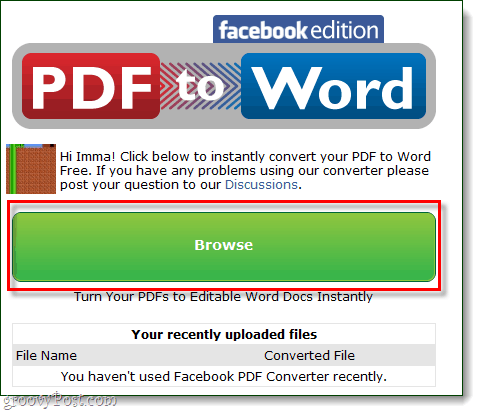 PDF zu Word Facebook durchsuchen