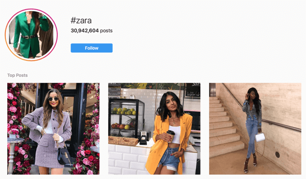 Wie man bezahlte Social Influencer rekrutiert, Beispiel für Instagram Influencer Posts für #zara