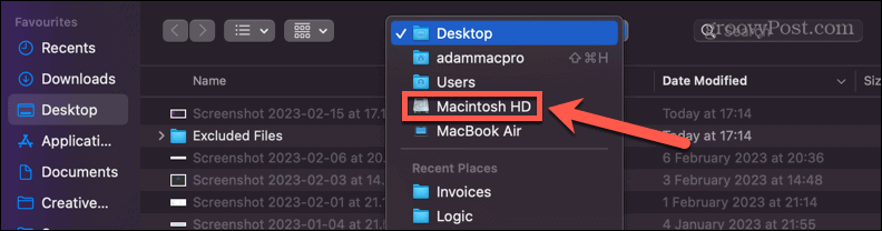 mac festplatte auswählen