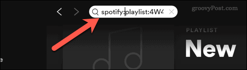 Spotify-Suche nach Wiedergabelisten-URI