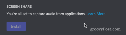 Discord-Audio-Plugin installiert