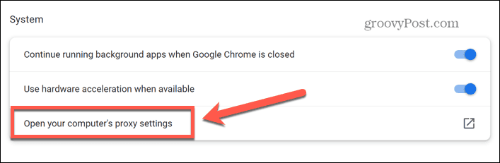 Öffnen Sie die Chrome-Proxy-Einstellungen auf Ihrem Computer