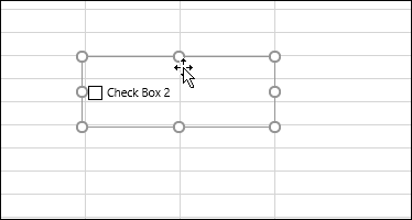 Kontrollkästchen eingegeben Excel-Tabelle